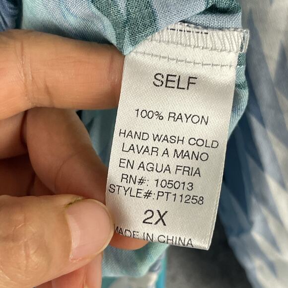 Savanna Jane Embroidered Top Womens 2X Floral Off Shoulder Colorful Boho NEW - Picture 9 of 14